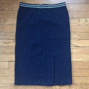 Anthropologie Maeve navy pencil skirt